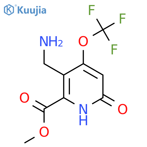 Methyl 3-(aminomethyl)-6-hydroxy-4-(trifluoromethoxy)pyridine-2-carboxylate structure