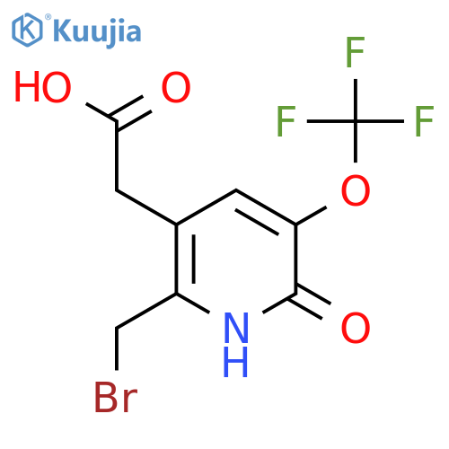 2-(Bromomethyl)-6-hydroxy-5-(trifluoromethoxy)pyridine-3-acetic acid structure