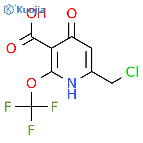 6-(Chloromethyl)-4-hydroxy-2-(trifluoromethoxy)pyridine-3-carboxylic acid structure