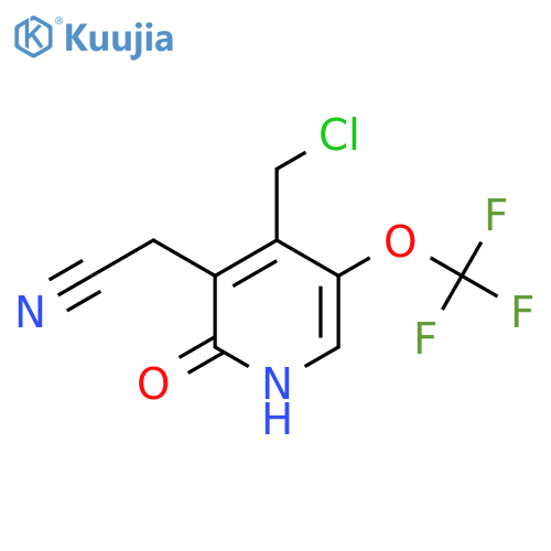 4-(Chloromethyl)-2-hydroxy-5-(trifluoromethoxy)pyridine-3-acetonitrile structure