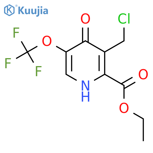 Ethyl 3-(chloromethyl)-4-hydroxy-5-(trifluoromethoxy)pyridine-2-carboxylate structure