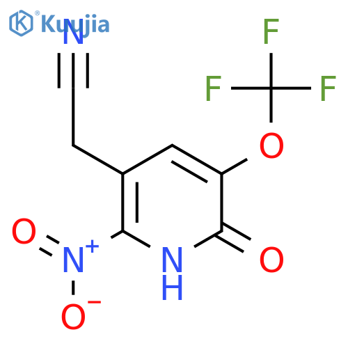 2-Hydroxy-6-nitro-3-(trifluoromethoxy)pyridine-5-acetonitrile structure