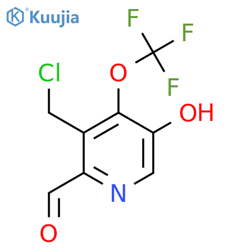 3-(Chloromethyl)-5-hydroxy-4-(trifluoromethoxy)pyridine-2-carboxaldehyde structure