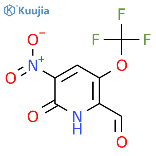 2-Hydroxy-3-nitro-5-(trifluoromethoxy)pyridine-6-carboxaldehyde structure