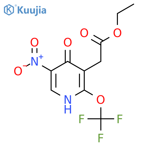 Ethyl 4-hydroxy-5-nitro-2-(trifluoromethoxy)pyridine-3-acetate structure