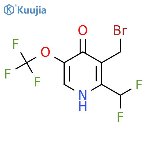 3-(Bromomethyl)-2-(difluoromethyl)-4-hydroxy-5-(trifluoromethoxy)pyridine structure