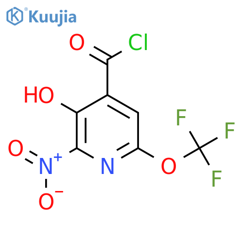 3-Hydroxy-2-nitro-6-(trifluoromethoxy)pyridine-4-carbonyl chloride structure