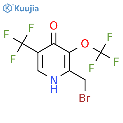 2-(Bromomethyl)-4-hydroxy-3-(trifluoromethoxy)-5-(trifluoromethyl)pyridine structure