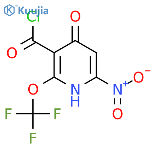 4-Hydroxy-6-nitro-2-(trifluoromethoxy)pyridine-3-carbonyl chloride structure