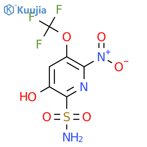 5-Hydroxy-2-nitro-3-(trifluoromethoxy)pyridine-6-sulfonamide structure