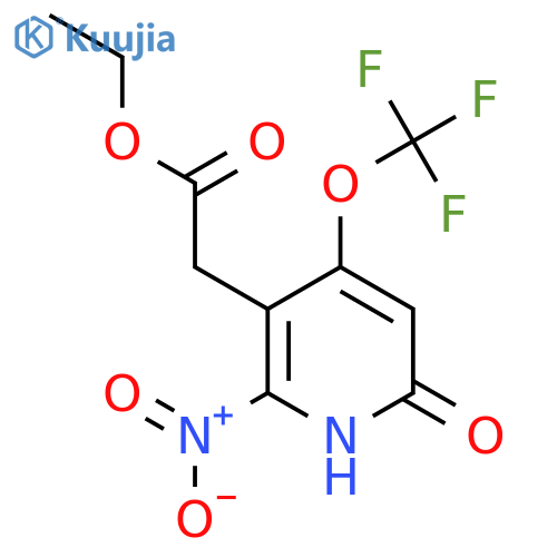 Ethyl 6-hydroxy-2-nitro-4-(trifluoromethoxy)pyridine-3-acetate structure
