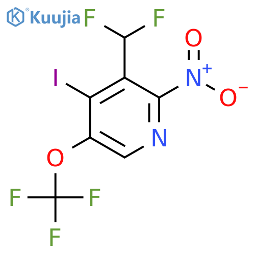 3-(Difluoromethyl)-4-iodo-2-nitro-5-(trifluoromethoxy)pyridine structure