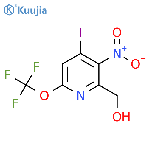4-Iodo-3-nitro-6-(trifluoromethoxy)pyridine-2-methanol structure