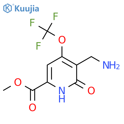 Methyl 3-(aminomethyl)-2-hydroxy-4-(trifluoromethoxy)pyridine-6-carboxylate structure