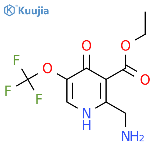 Ethyl 2-(aminomethyl)-4-hydroxy-5-(trifluoromethoxy)pyridine-3-carboxylate structure