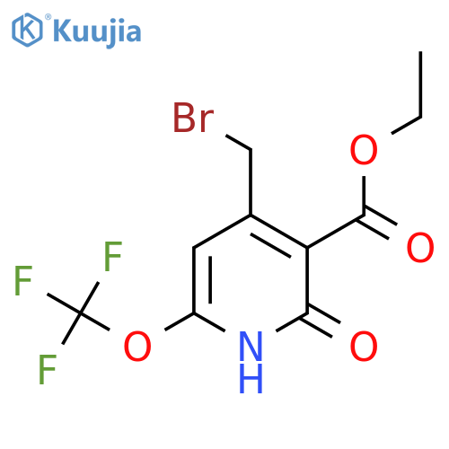 Ethyl 4-(bromomethyl)-2-hydroxy-6-(trifluoromethoxy)pyridine-3-carboxylate structure