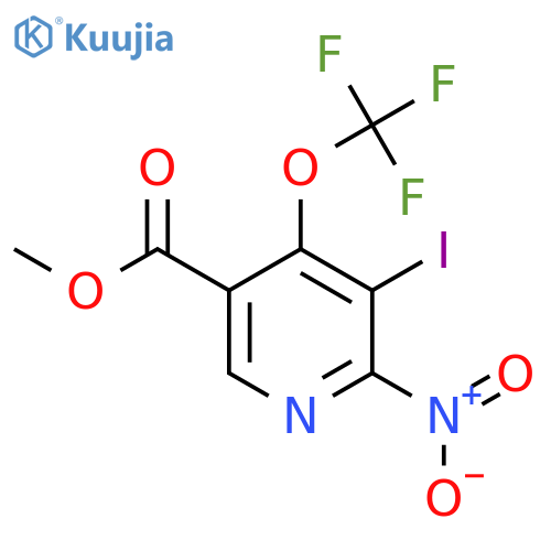 Methyl 3-iodo-2-nitro-4-(trifluoromethoxy)pyridine-5-carboxylate structure