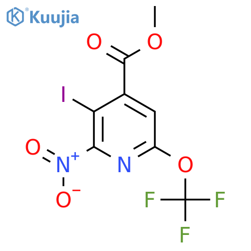 Methyl 3-iodo-2-nitro-6-(trifluoromethoxy)pyridine-4-carboxylate structure