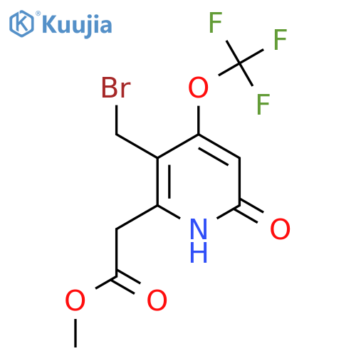 Methyl 3-(bromomethyl)-6-hydroxy-4-(trifluoromethoxy)pyridine-2-acetate structure