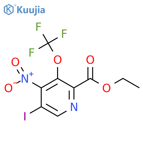 Ethyl 5-iodo-4-nitro-3-(trifluoromethoxy)pyridine-2-carboxylate structure