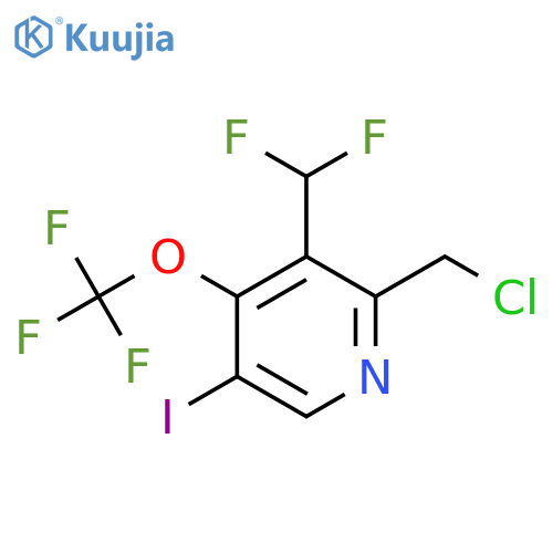 2-(Chloromethyl)-3-(difluoromethyl)-5-iodo-4-(trifluoromethoxy)pyridine structure
