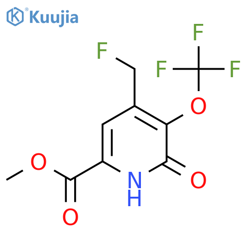 Methyl 4-(fluoromethyl)-2-hydroxy-3-(trifluoromethoxy)pyridine-6-carboxylate structure