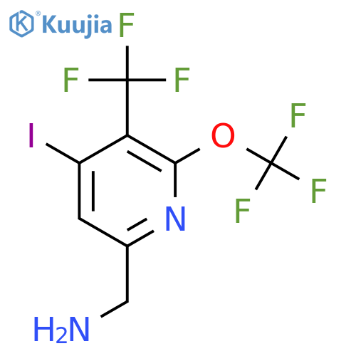 6-(Aminomethyl)-4-iodo-2-(trifluoromethoxy)-3-(trifluoromethyl)pyridine structure