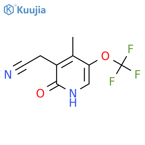 2-Hydroxy-4-methyl-5-(trifluoromethoxy)pyridine-3-acetonitrile structure