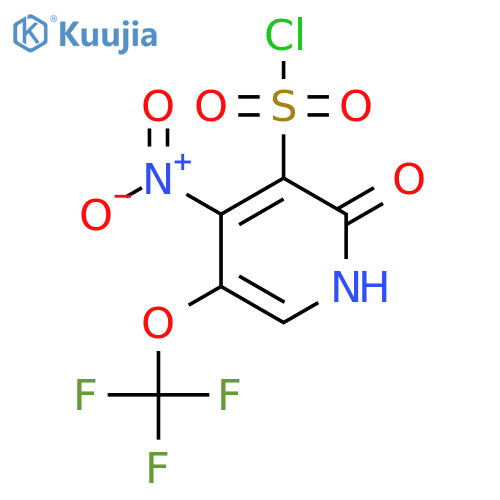 2-Hydroxy-4-nitro-5-(trifluoromethoxy)pyridine-3-sulfonyl chloride structure