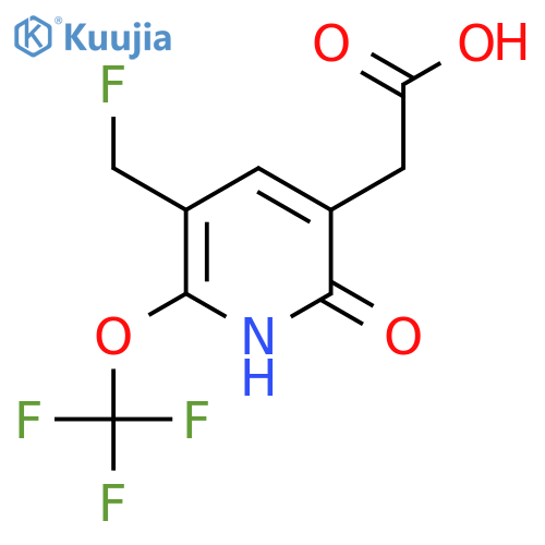 3-(Fluoromethyl)-6-hydroxy-2-(trifluoromethoxy)pyridine-5-acetic acid structure