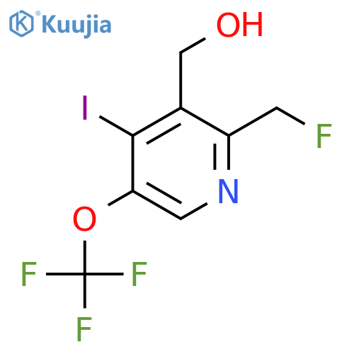 2-(Fluoromethyl)-4-iodo-5-(trifluoromethoxy)pyridine-3-methanol structure
