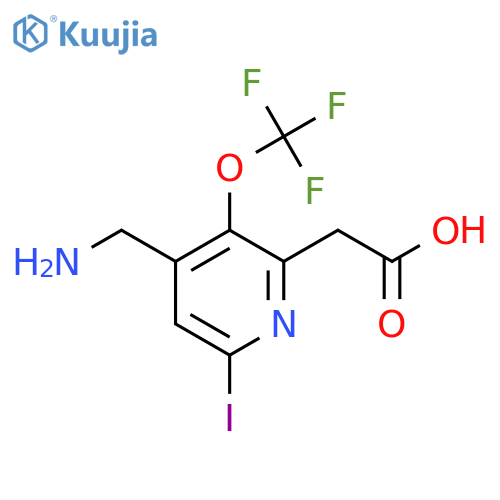 4-(Aminomethyl)-6-iodo-3-(trifluoromethoxy)pyridine-2-acetic acid structure