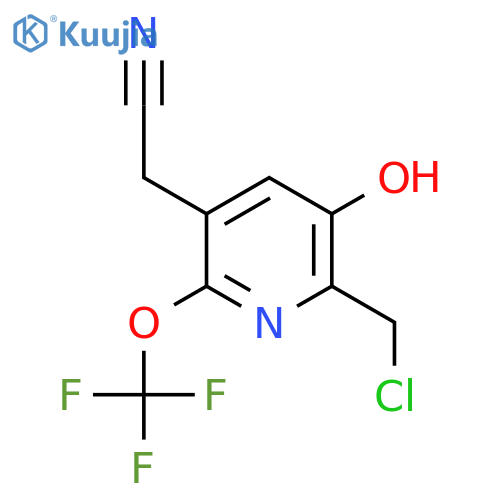 2-(Chloromethyl)-3-hydroxy-6-(trifluoromethoxy)pyridine-5-acetonitrile structure