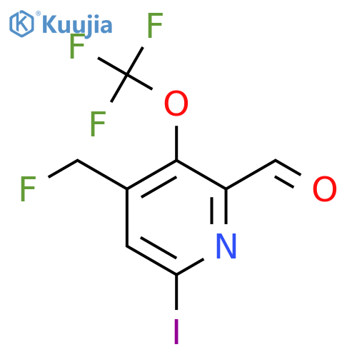 4-(Fluoromethyl)-6-iodo-3-(trifluoromethoxy)pyridine-2-carboxaldehyde structure