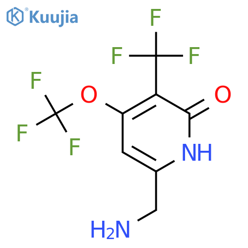6-(Aminomethyl)-2-hydroxy-4-(trifluoromethoxy)-3-(trifluoromethyl)pyridine structure
