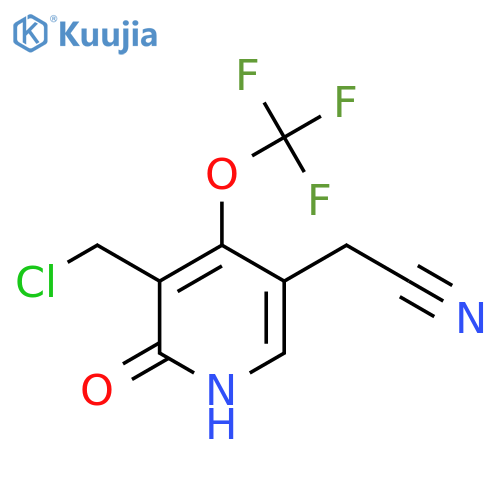 3-(Chloromethyl)-2-hydroxy-4-(trifluoromethoxy)pyridine-5-acetonitrile structure