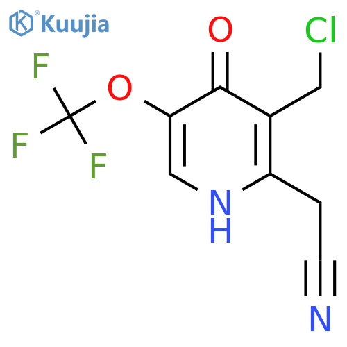 3-(Chloromethyl)-4-hydroxy-5-(trifluoromethoxy)pyridine-2-acetonitrile structure