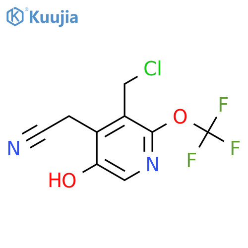 3-(Chloromethyl)-5-hydroxy-2-(trifluoromethoxy)pyridine-4-acetonitrile structure