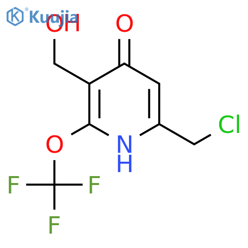 6-(Chloromethyl)-4-hydroxy-2-(trifluoromethoxy)pyridine-3-methanol structure