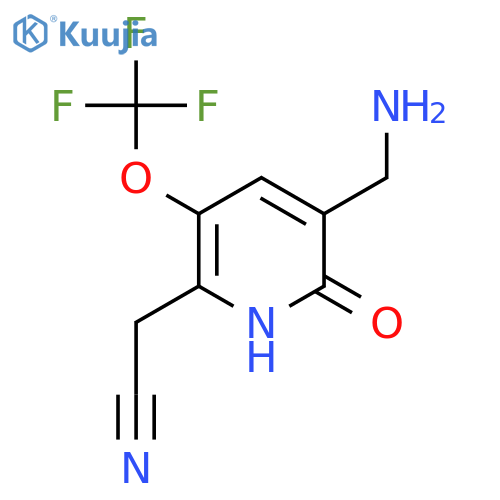 3-(Aminomethyl)-2-hydroxy-5-(trifluoromethoxy)pyridine-6-acetonitrile structure