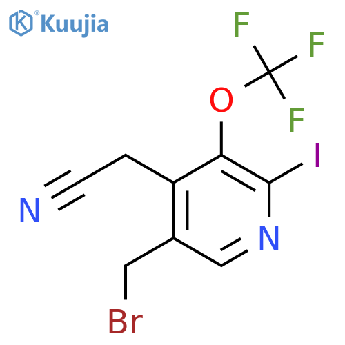 5-(Bromomethyl)-2-iodo-3-(trifluoromethoxy)pyridine-4-acetonitrile structure