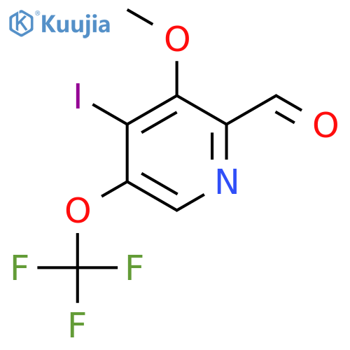 4-Iodo-3-methoxy-5-(trifluoromethoxy)pyridine-2-carboxaldehyde structure