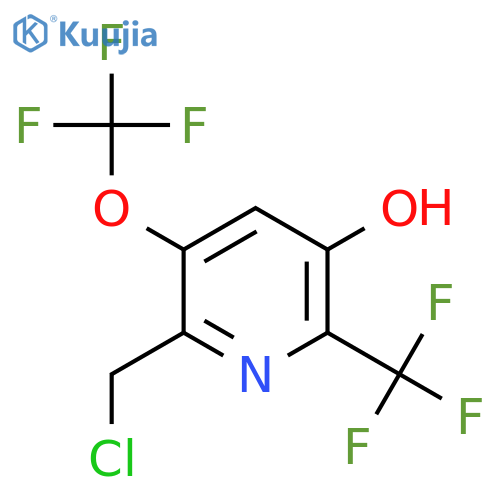2-(Chloromethyl)-5-hydroxy-3-(trifluoromethoxy)-6-(trifluoromethyl)pyridine structure