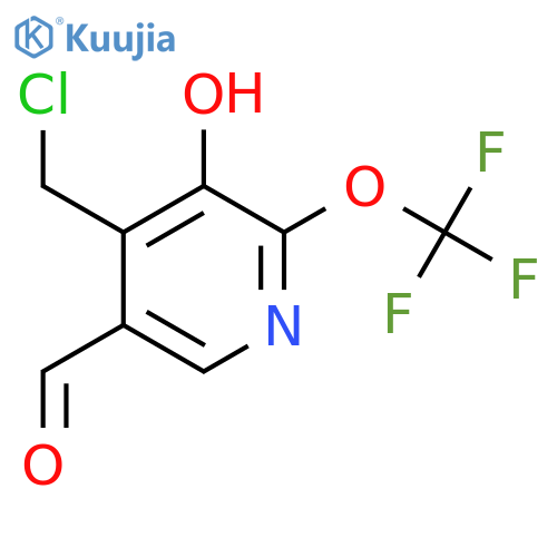 4-(Chloromethyl)-3-hydroxy-2-(trifluoromethoxy)pyridine-5-carboxaldehyde structure