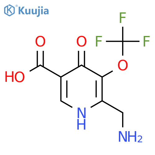2-(Aminomethyl)-4-hydroxy-3-(trifluoromethoxy)pyridine-5-carboxylic acid structure