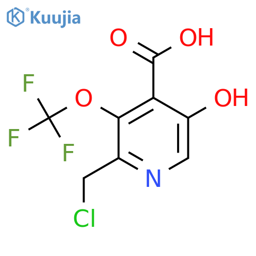 2-(Chloromethyl)-5-hydroxy-3-(trifluoromethoxy)pyridine-4-carboxylic acid structure