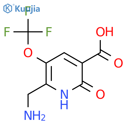2-(Aminomethyl)-6-hydroxy-3-(trifluoromethoxy)pyridine-5-carboxylic acid structure