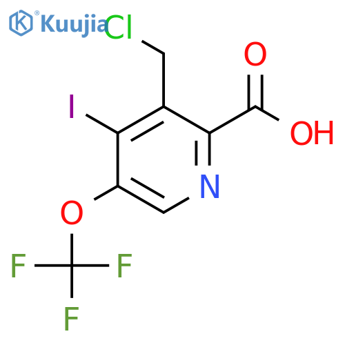 3-(Chloromethyl)-4-iodo-5-(trifluoromethoxy)pyridine-2-carboxylic acid structure