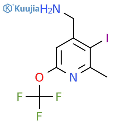 4-(Aminomethyl)-3-iodo-2-methyl-6-(trifluoromethoxy)pyridine structure