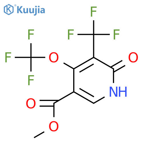 Methyl 2-hydroxy-4-(trifluoromethoxy)-3-(trifluoromethyl)pyridine-5-carboxylate structure